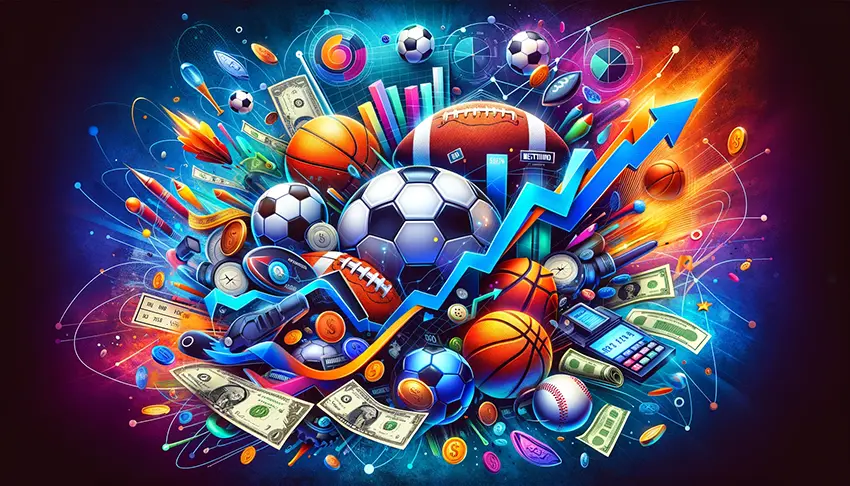 Vibrant sport image including money