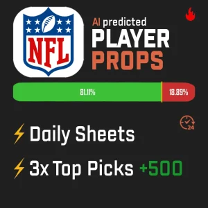 AI NFL Picks boasting an 81.11% win rate for accurate NFL betting predictions