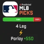 Xaslarbet MLB Computer Picks 4-Leg +550 Parlay - 79.98% Win Rate