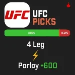 Xaslarbet UFC 4-Leg Parlay AI Predictions - 83.51% Win Rate