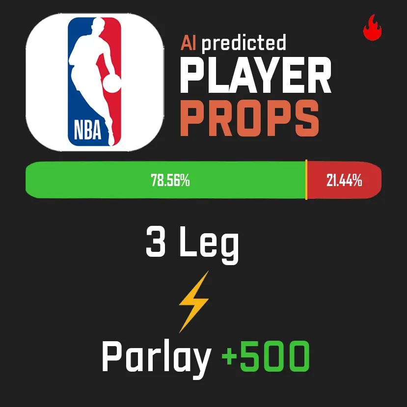 Xaslarbet NBA AI predictions featuring a 3-leg parlay with +500 odds for smarter basketball betting.